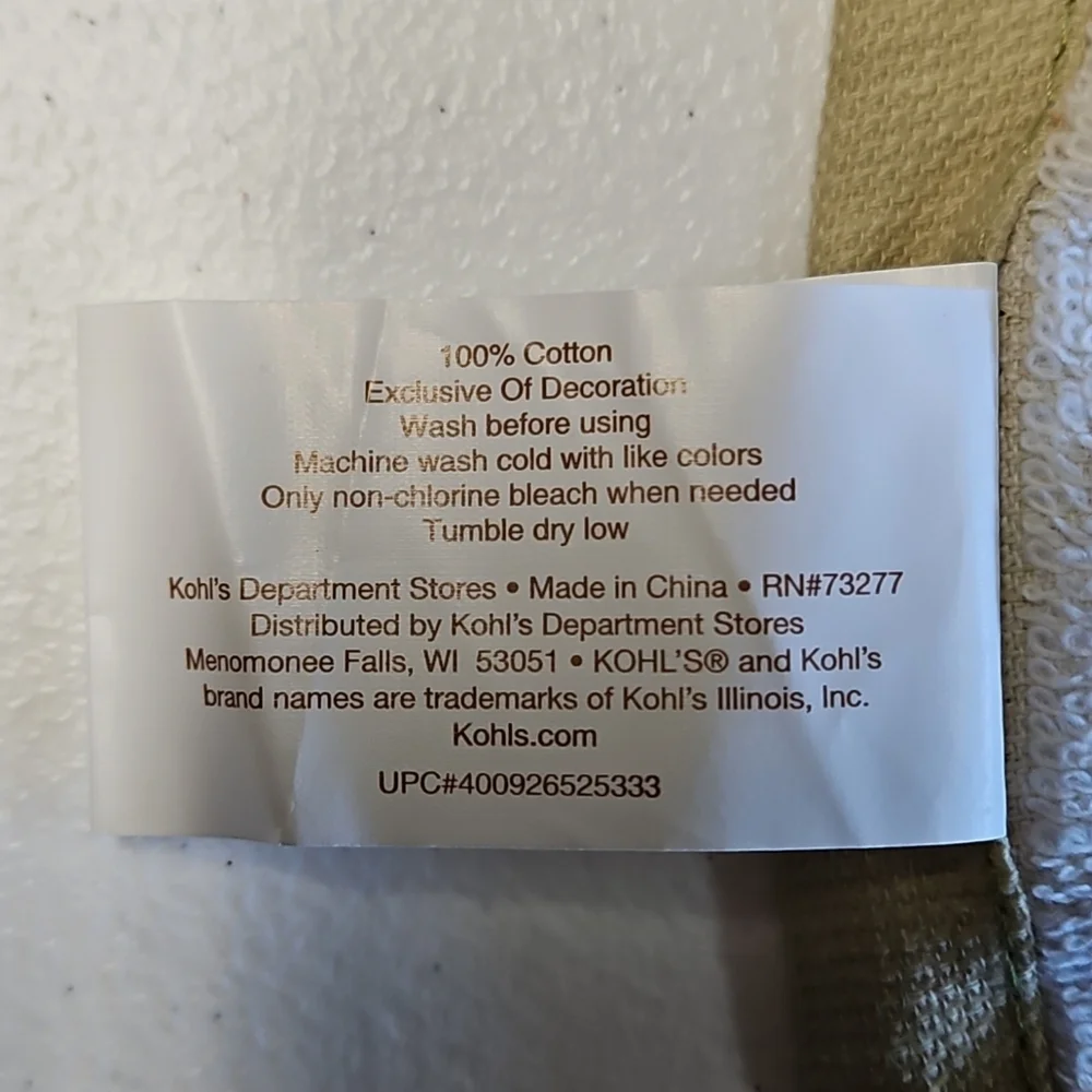 Sonoma/Croft &‎ Barrow Hand Towels